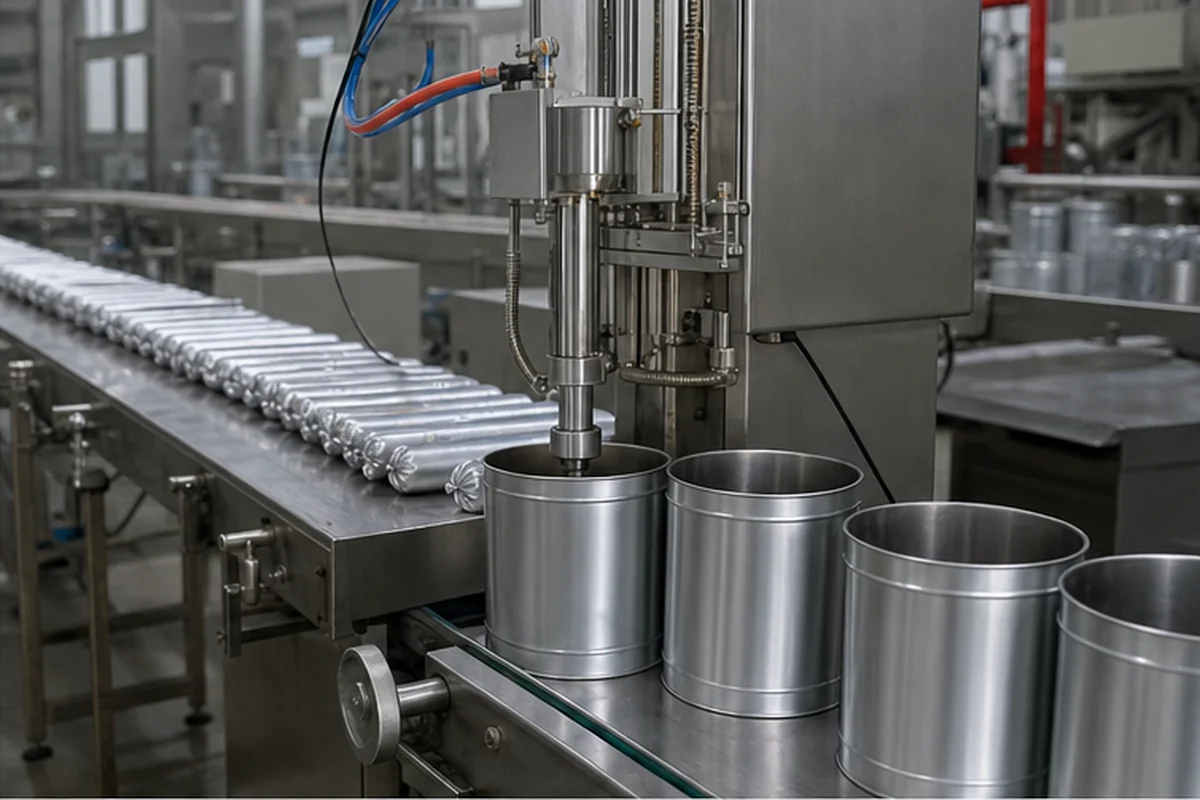 Representative moisture-protected PUR adhesive filling process visual.