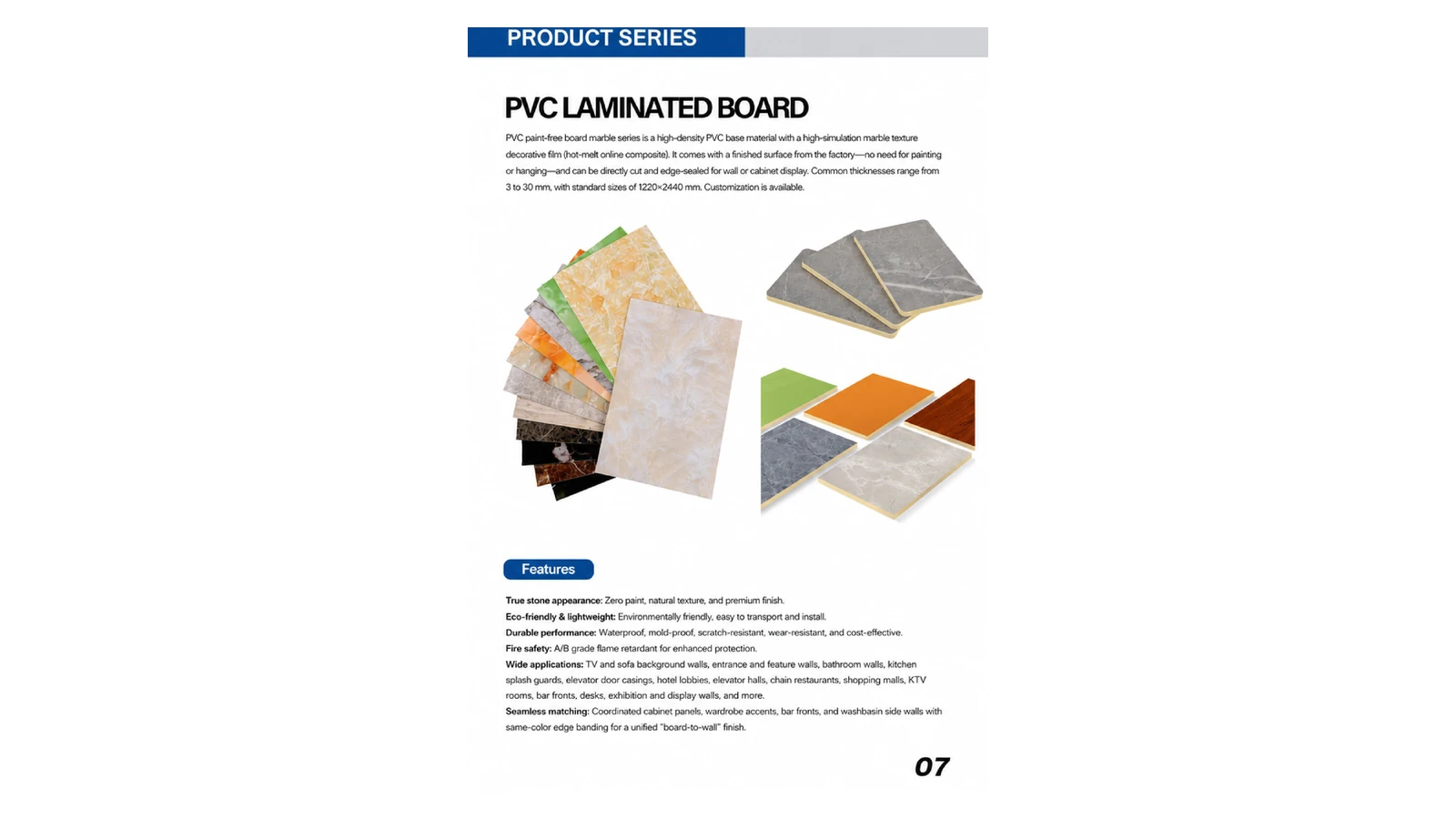 PVC Laminated Foam Board catalog reference