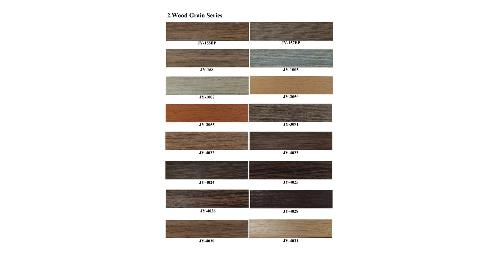 Wood Grain PVC Edge Banding catalog reference