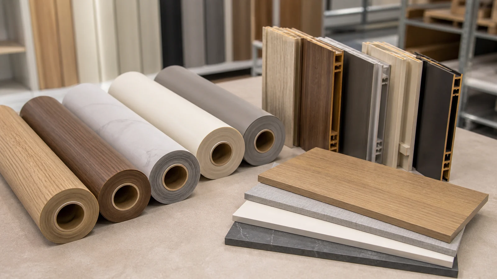PVC Decorative Film Supplier China product samples and application materials